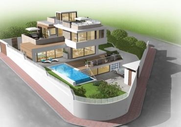 New production – unique luxury villa with exciting design and 360 sqm living space!