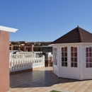 SOLD! Well maintained villa south facing with large exterior surfaces both ground and roof terrace with gazebo.